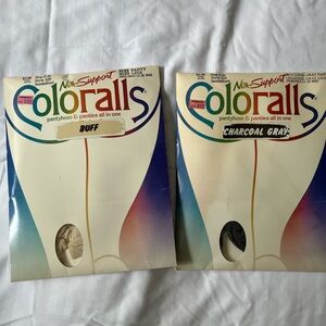 Two Pairs Vintage Coloralls Pantyhose Tights